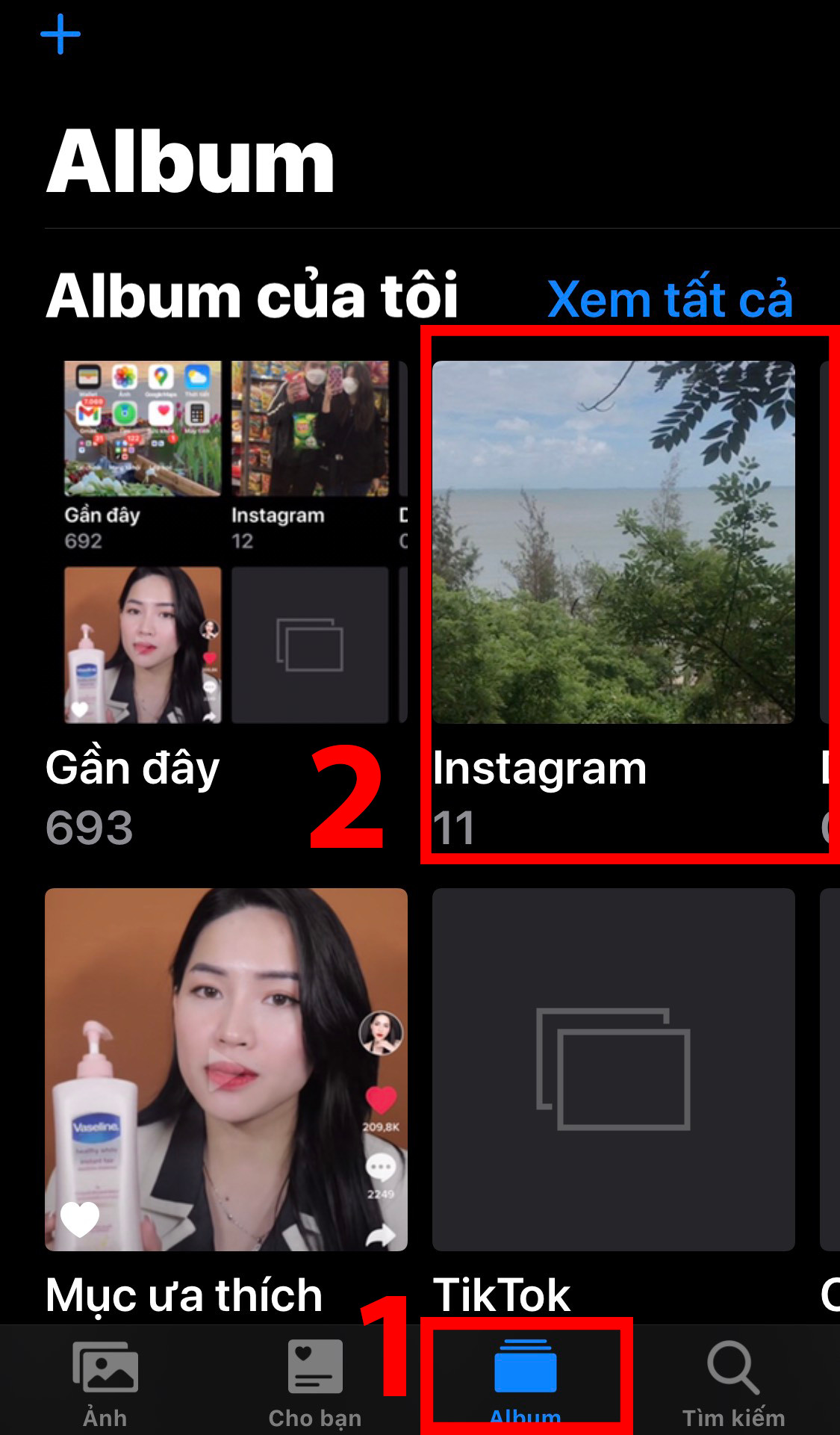 Hướng dẫn lấy lại ảnh trên iCloud qua Album được chia sẻ bước 1